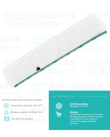 RECAMBIO MOJADOR MICROFIBRA BASIC CON PAD ABRASIVO