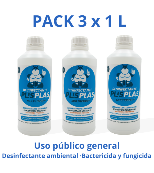 Pack 3 x 1 L Desinfectante Plis Plas Multiusos Pro uso público general